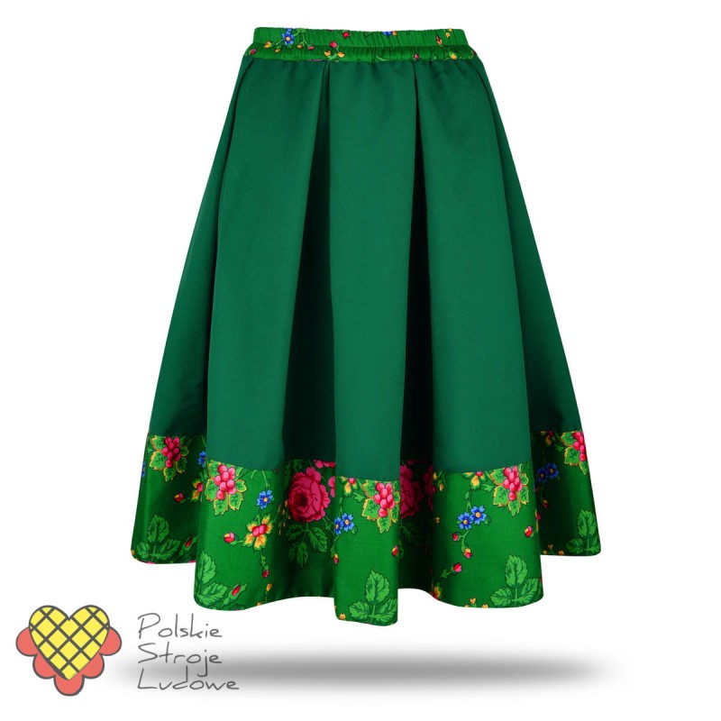 Spódnica ludowa w kontrafałdy - dostępne kolory